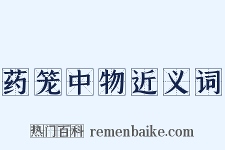 药笼中物近义词是什么意思的图片
